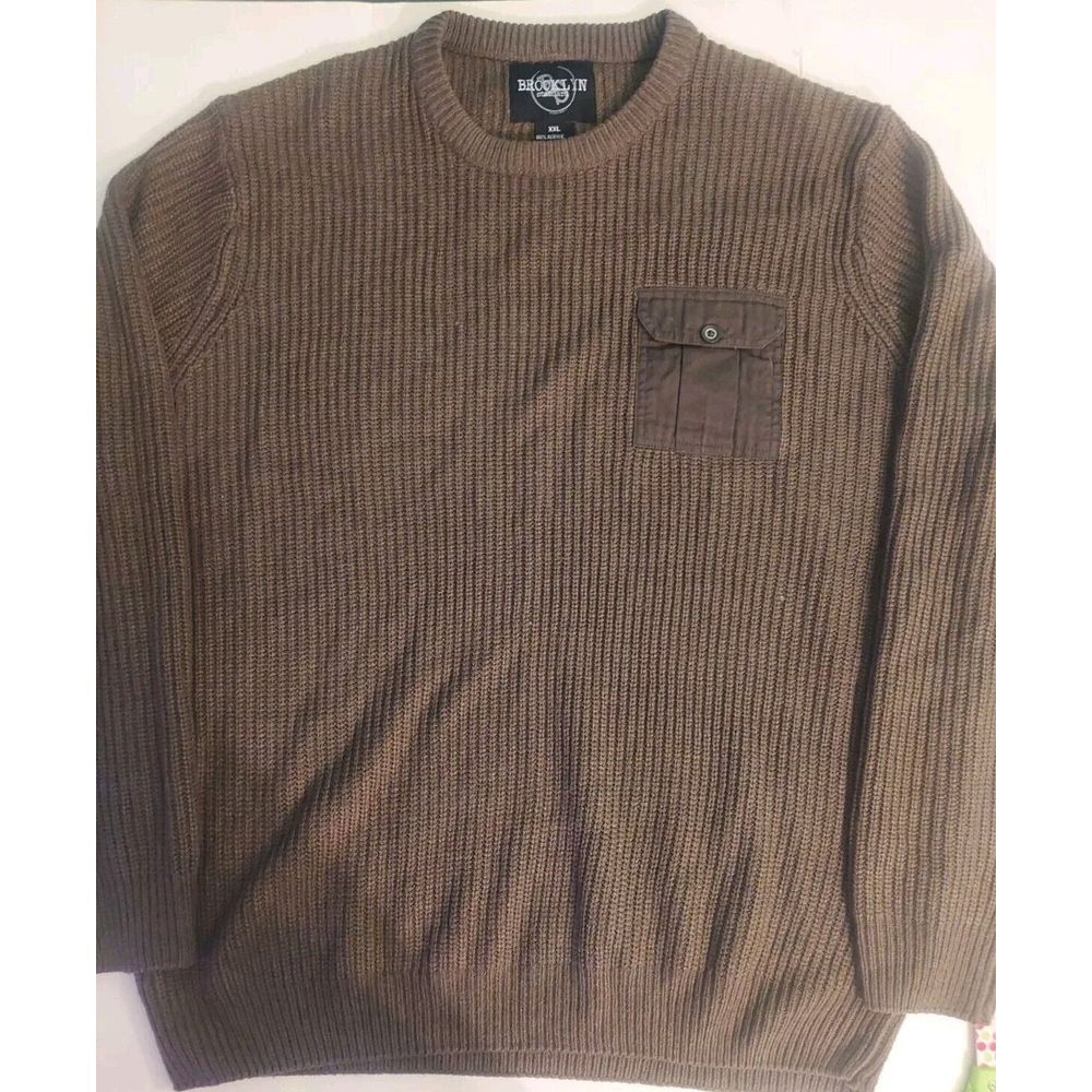 Brooklyn Standard Mens XXL Brown Pulliver Sweater